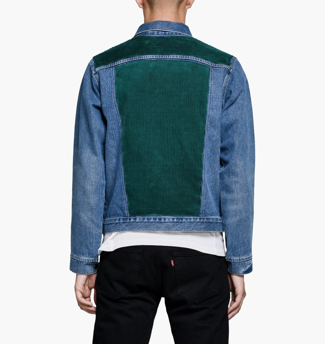 Orange tab sherpa trucker jacket deals