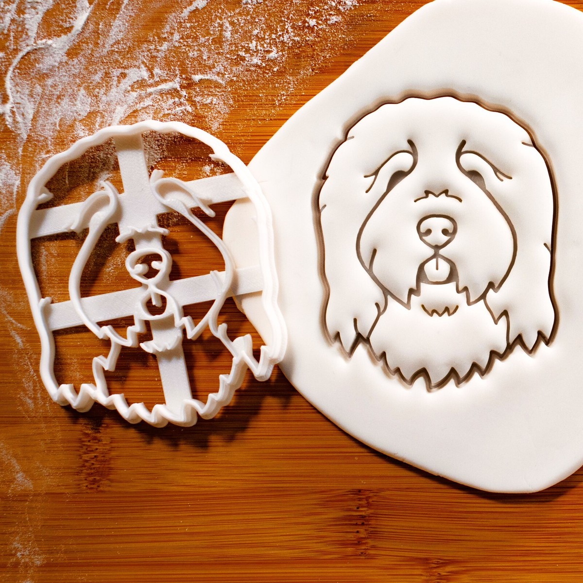 Set of Old English Sheepdog cookie cutters Bobtail Shepherd