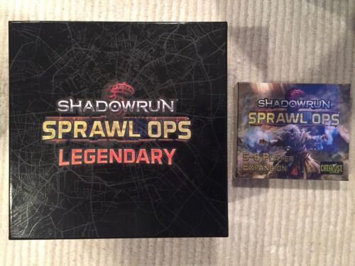 Boîte légendaire Shadowrun Sprawl Ops et extension 5-6 joueurs et feuilles cartes et manches - Photo 1 sur 2