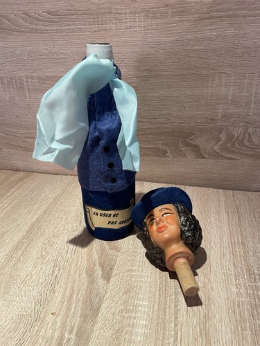 1960s Charchter Wine Bottle Decanter Novelty Lady Breweriana Ornament Kitch (1 - Picture 13 of 13