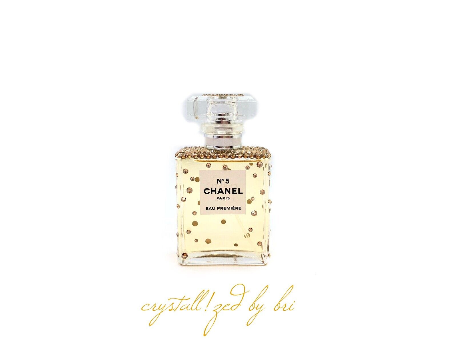 Chanel No1 Parfum Bottle With Rhinestones Accents Embellishment