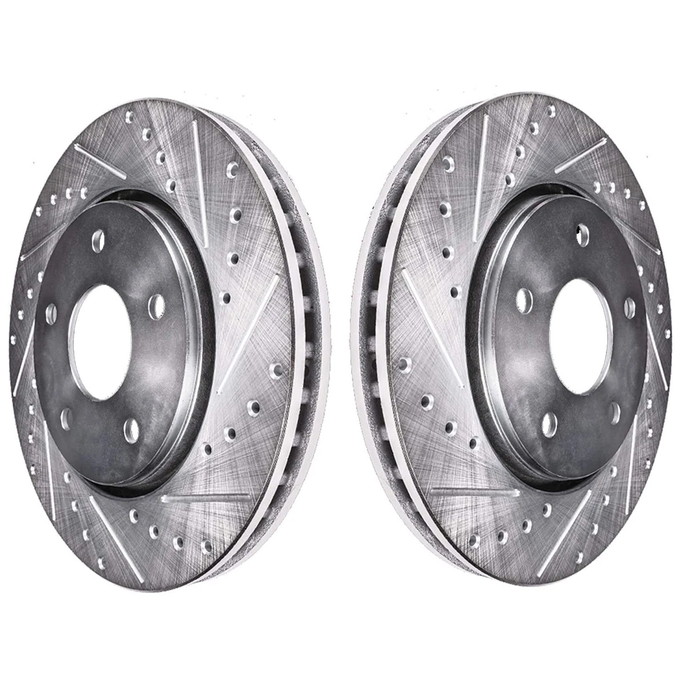 4 rotores de freno delanteros 12,59" traseros perforados 12,13" para Nissan Máxima 2010-2023 Foto 4 de 4