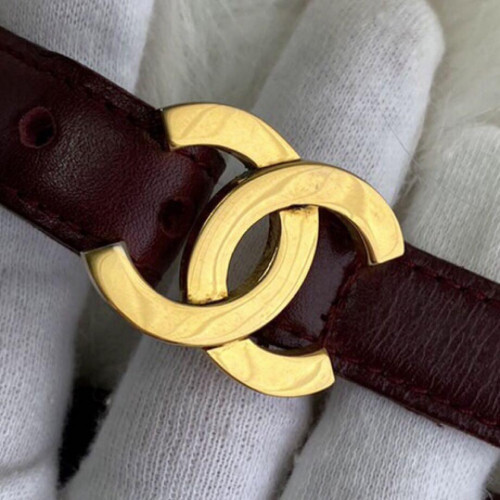 CHANEL Coco Mark Gold Belt Luxury Fashion Accessory with box | eBay
