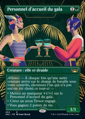 Gala Greeters (FR, #454) - Foil Extended Art SNC French NM MTG