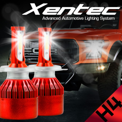 CREE COB H4 HB2 9003 488W 48800LM LED Headlight Kit Hi/Lo Power Bulbs 6000K