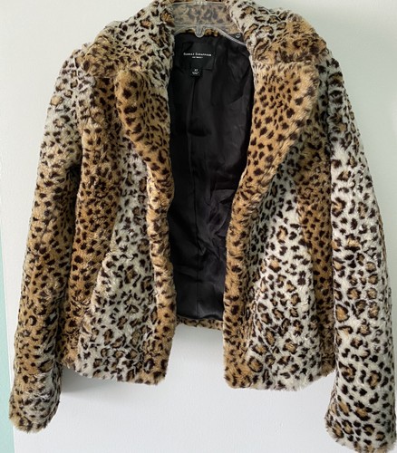 Target Faux Fur Leopard Coat, XS | eBay