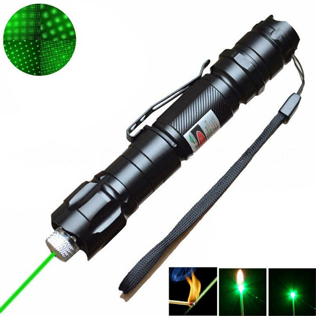 90 Mile 532nm Green Laser Pointer Visible Beam Light Lazer Pen F