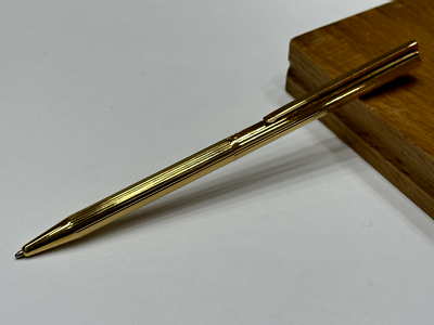 S.T Dupont Classic Paris Ballpoint Pen Gold Plated Made in France