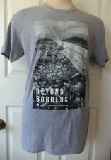 Men's Next Level NL Beyond Borders Print Grey T-Shirt Size M