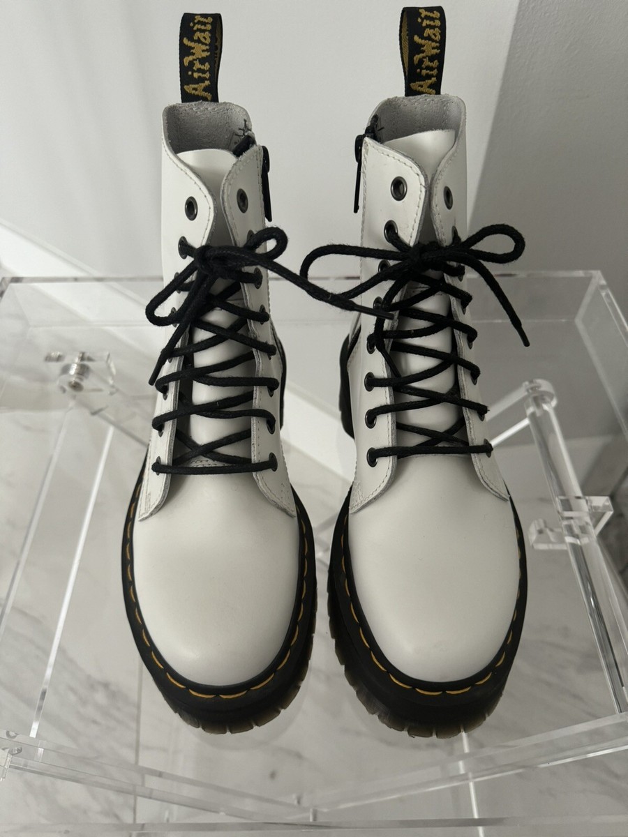 靴 Dr.Martens JADON WHITE UK7 Amazon.com: Dr. Martens Unisex Jadon 8-Eye Leather Platform