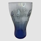 Vintage Blue Coca- Cola Glass Classic Design Script Logo 16oz