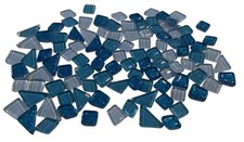 Mosaic Glass Pre-cut Irregular Blue/Shimmer Smooth Glass Tile