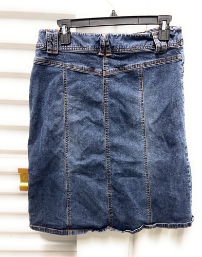 Style & Co Women skirt size 10 Cotton Stretch Denim knee length 21" Length - Picture 4 of 5