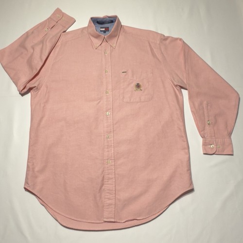 Tommy Hilfiger Men’s Pink Oxford Casual Button Down Shirt Size S Excellent - Picture 2 of 9