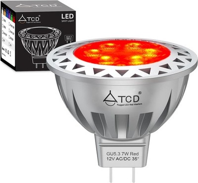 MR16 LED Light Bulbs, 35-Watt Equivalent 12V 5W LED Bulbs Red Lighting Color