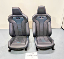  Oem Bmw F87 M2 Competition Front M Sport Seats Black Leather Blue Stitch Set
