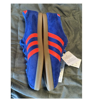 adidas Dublin Originals Blue Red Suede Sneakers GY7384 Royal Solar Red