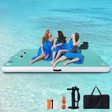 8FT/10FT/12FT Inflatable Floating Dock for Lakes, Inflatable Dock Floating Pl...