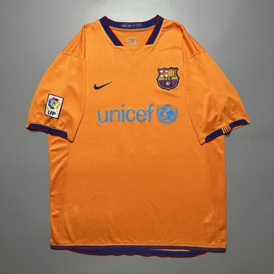 2007/2008 NIKE FCバルセロナ RONALDINHO 10 M BARCELONA NIKE 2007/2008 FOOTBALL AWAY JERSEY #10 RONALDINHO SIZE