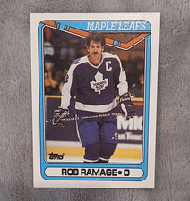 Topps 1990 Rob Ramage #317 Toronto Maple Leafs Base Set NHL Hockey Card