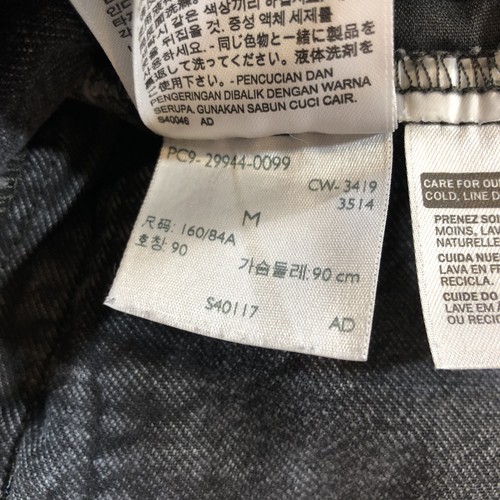 Chaqueta Levis Para Hombre Mediana Denim Camionero Pintada a Mano Conejito Mangas a Cuadros - Imagen 11 de 19