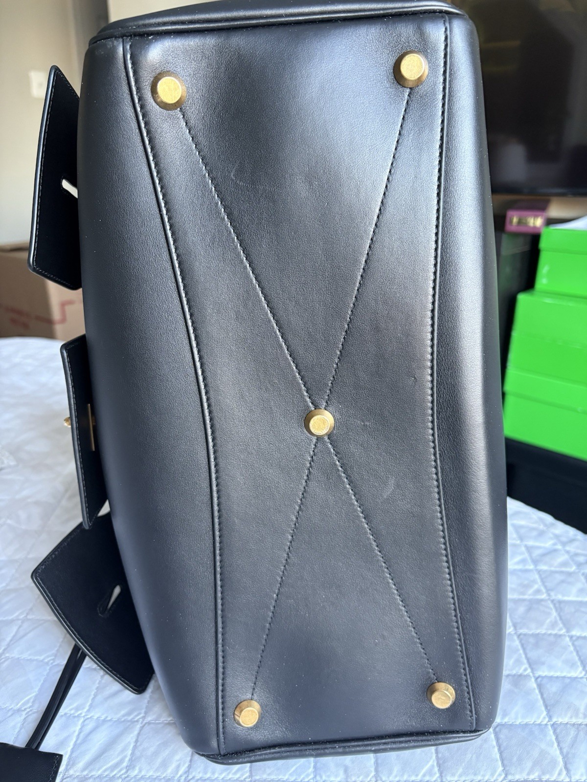 BALENCIAGA Women's Bel Air Medium Calfskin Leather Tote thumbnail 16