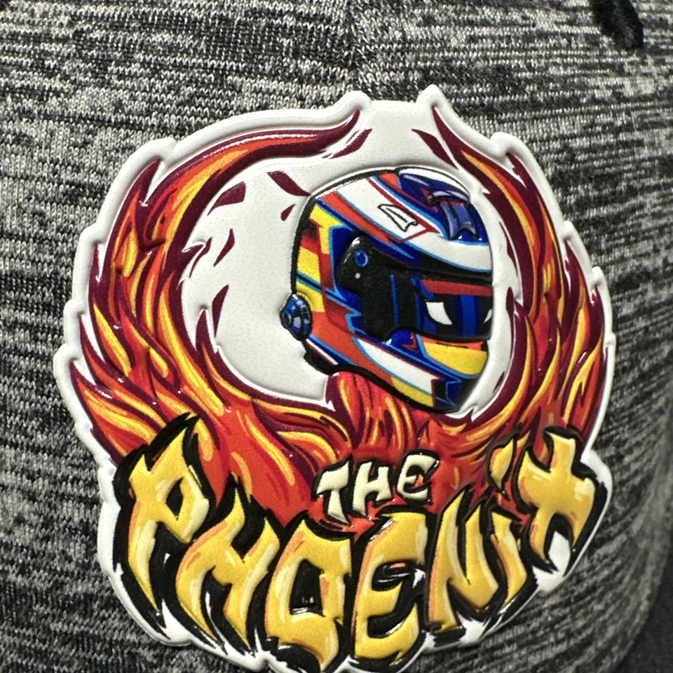 Romain Grosjean IndyCar «Феникс» шляпа - новый A-Flex S/M вересковый серый новый с Ярлыками - Изображение 4 из 4