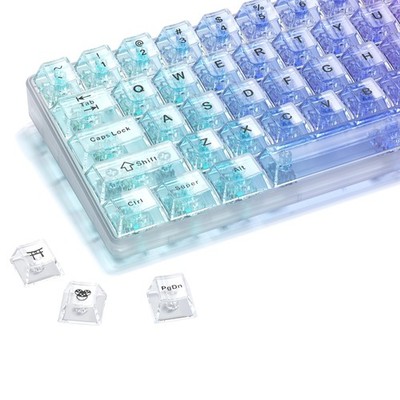 HITIME XVX Clear keycaps, White Transparent Keycaps 60 65 75 100 