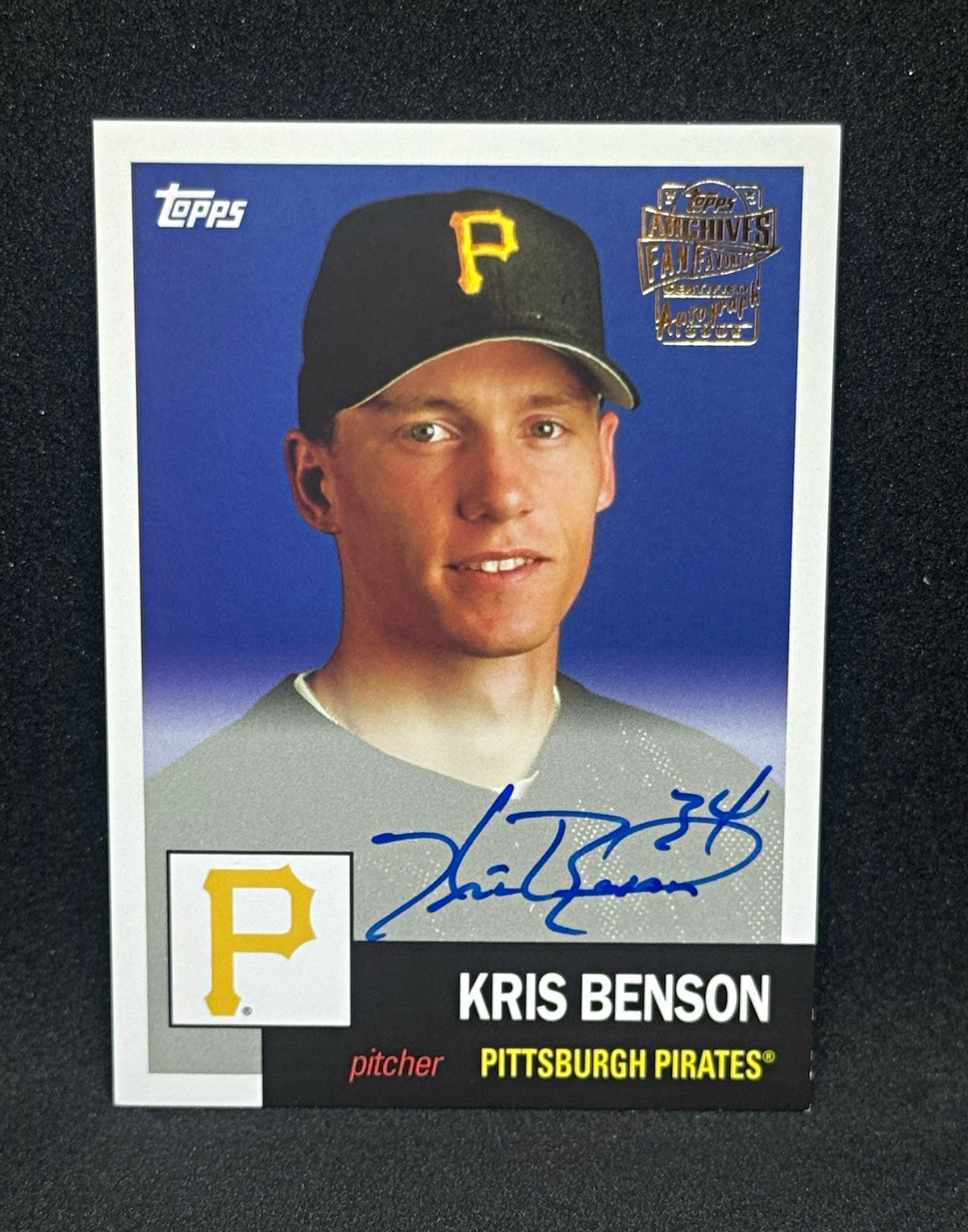 Topps 2016 Archives Kris Benson Fan Favorites Autograph #FFA-KBE Pirates MLB