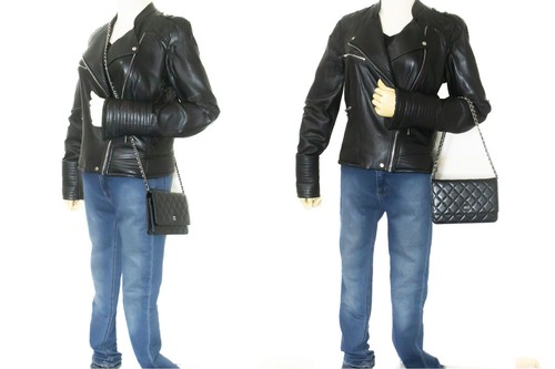 CHANEL Black Classic Wallet On Chain WOC Shoulder Bag Lambskin p78 - Picture 12 of 12