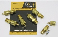 C&D Valve CD1818 Package of 6 1/4" male flare access x 1/8" MPT body