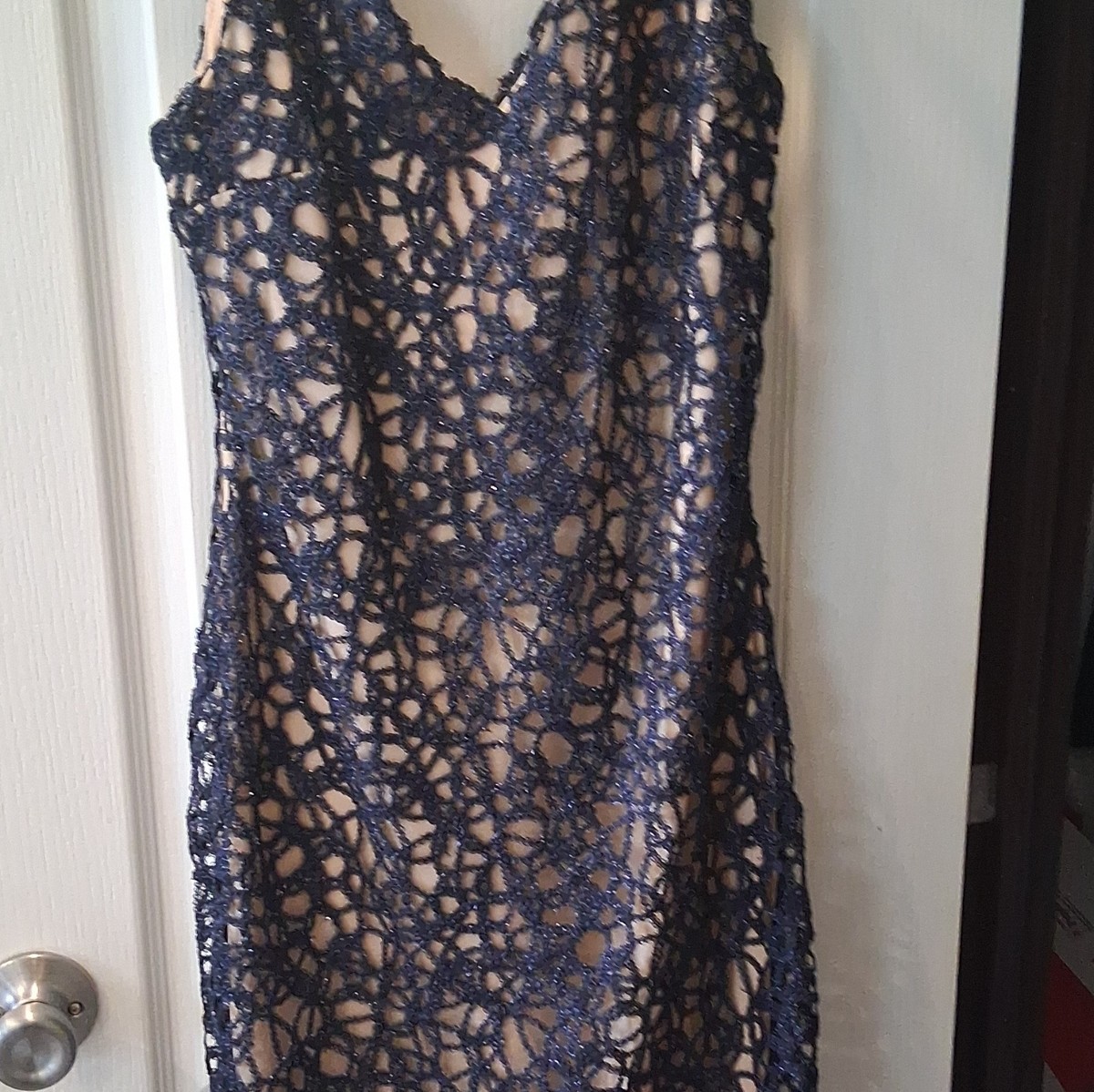 B. Darlin Navy Lace Sheath Dress Juniors 9/10 Sleeveless Party Lined V-Neck  | eBay