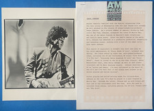 Jesse Johnson - Love Struck 1988 Promo Photo 10x8" & Press Release Letter Prince