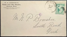 Crossman Grain Hay Advertising CC Needham MA 1888 DPO 1817-1913 Norfolk