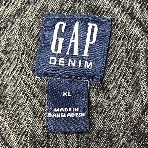 GAP Denim Shortalls Black Wash NEW Sleeveless Distressed Cotton Fringe XL 12 - Picture 6 of 9