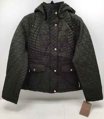 Weatherproof Women's Faux-Suede Trim Quilted Jacket In Spruce Sz S Model F22215