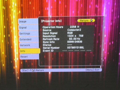 Epson PowerLite L500W 3LCD WXGA Projector 5000 Lumens 2258 Lamp Hours Tested - Picture 13 of 13