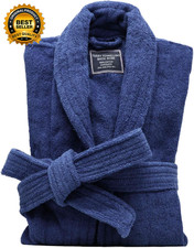 All-Cotton Bathrobe Thick Plush Cloth Housecoat Terry Toweling Sweat Steaming