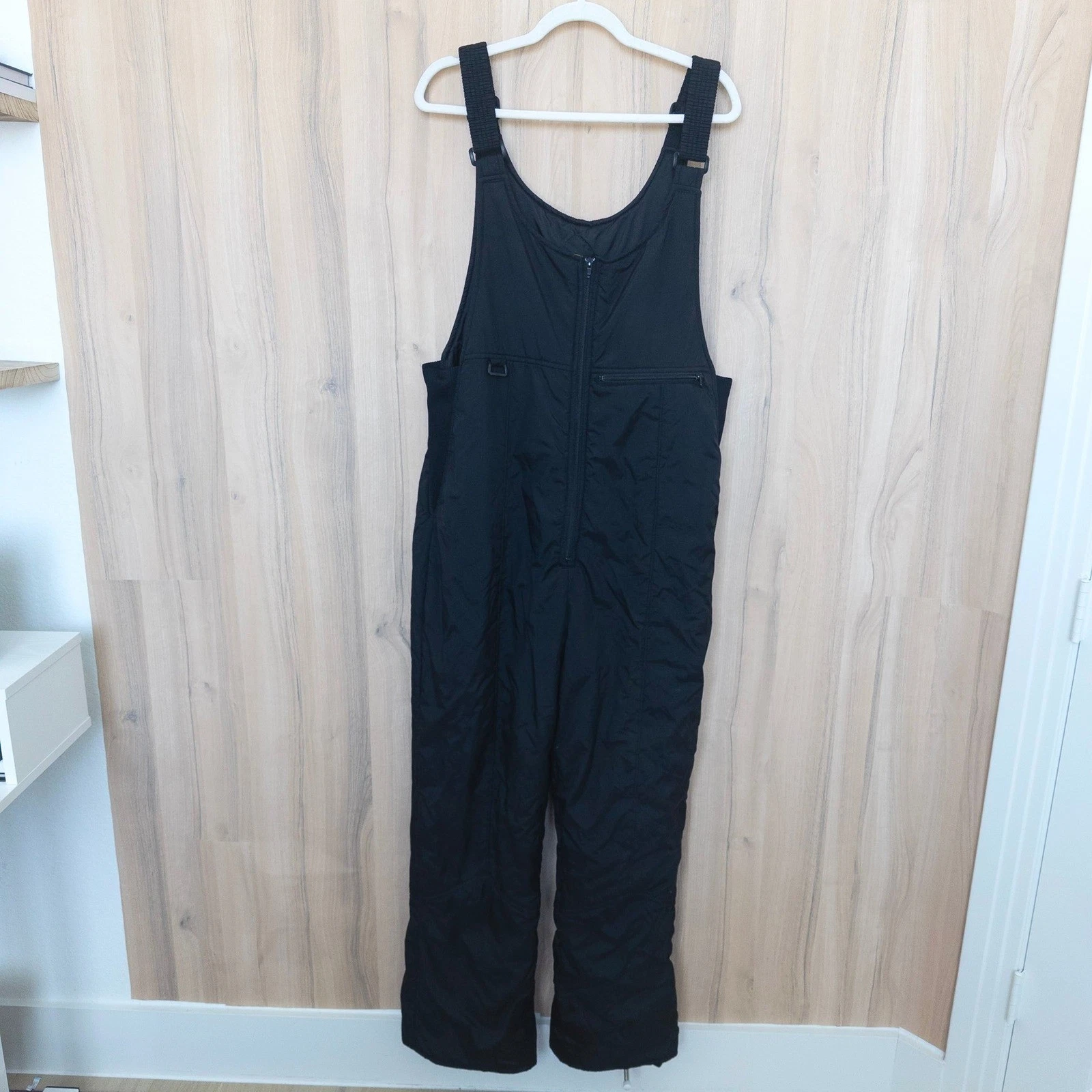 Rawik Mens Snow Bib Overalls Size L Black Insulated Ski Pants Gorpcore Outdoor