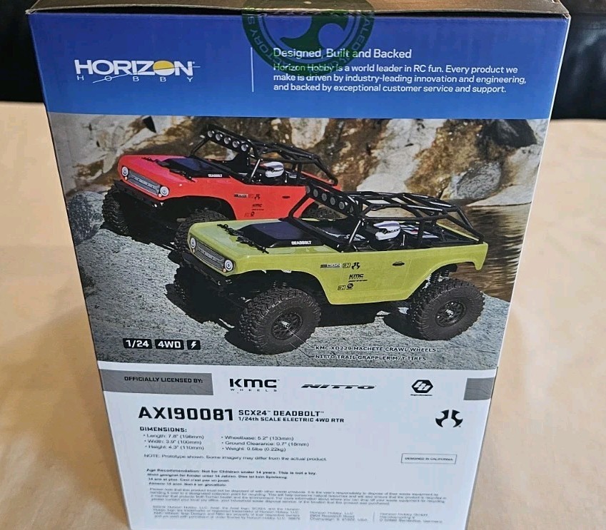 Axial SCX24 Deadbolt 1/24 Scale 4WD RTR Rock Crawler, Green