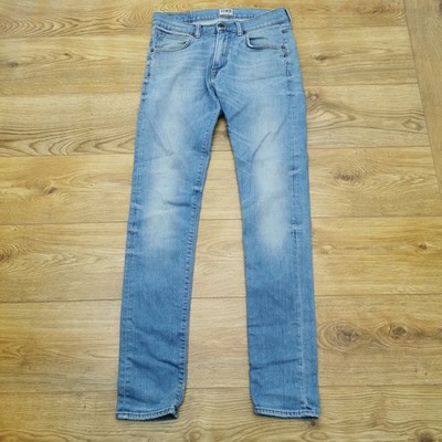 Edwin ED-85 Jeans Herren W32 L34 Blau Slim Fit Tapered Low Crotch Stretch