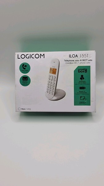 Logicom ILOA 155T : teléfono fijo inalámbrico contestador, blanco, DECT - usado 