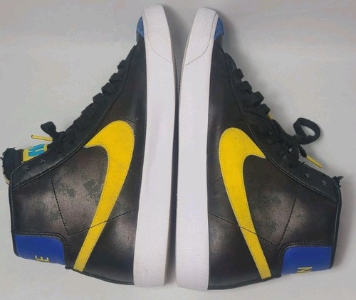 Nike Blazer Mid Peace Love Basketball Mens Black Shoes Size 8 ~ Used - Picture 9 of 12