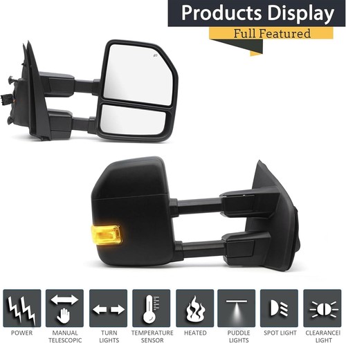 Specchietti retrovisori traino adatti per Ford F250 F350 F450 F550 Super Duty 2017 2018... - Foto 2 di 6