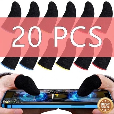 20 Pcs Screen PUBG Gaming Finger Sleeve Game Controller Mobile Sweatproof Gloves