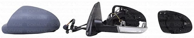 Espejo retrovisor lateral Dorman 955-1672, eléctrico para Volkswagen Passat 06-10 Foto 3 de 4