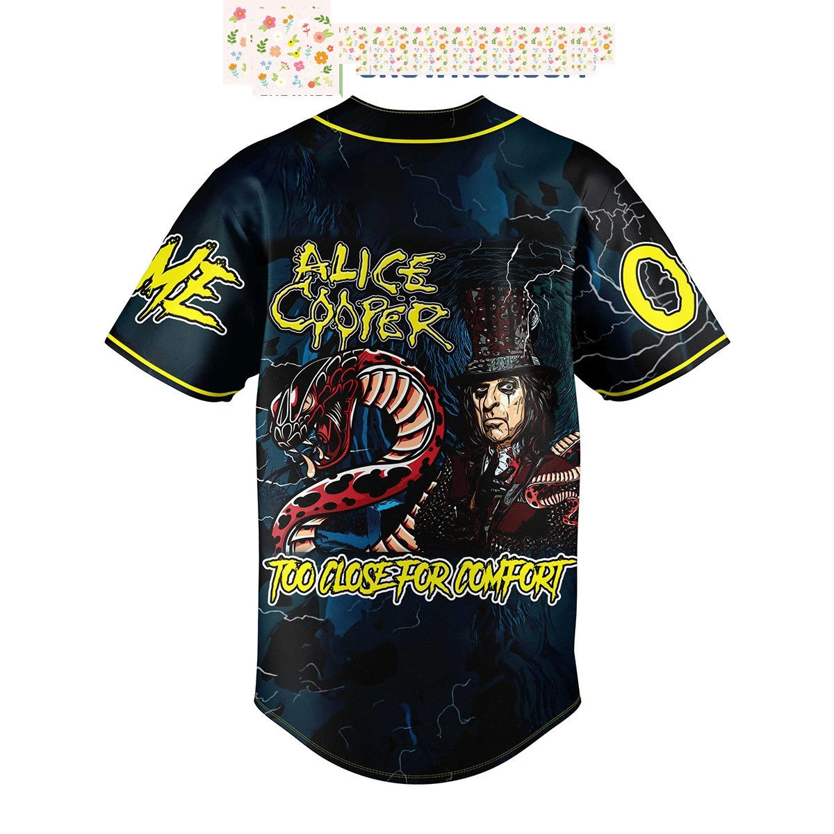 Alice Cooper Comfort Fan Personalized Baseball Jersey