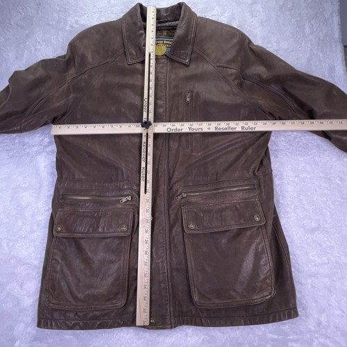 VTG Wilson’s Leather Adventure Bound Men’s L Brown Jacket Removable Liner Vest - Picture 6 of 12