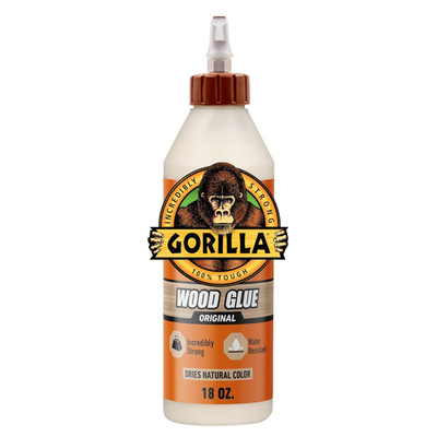 Gorilla Wood Glue, 18 Ounce Bottle, Natural Wood Color, (Pack of 1)