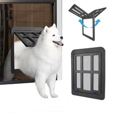 Dog Screen Door, Flap Opening 11.2 x 14.4 inches, Dog Door for Screen Door, L...